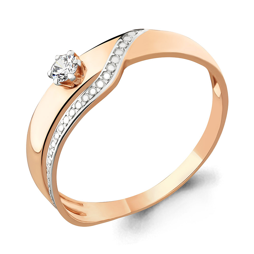 

Кольцо из красного золота с бриллиантом р.  Aquamarine 963219к_585_кз, 963219к_585_кз