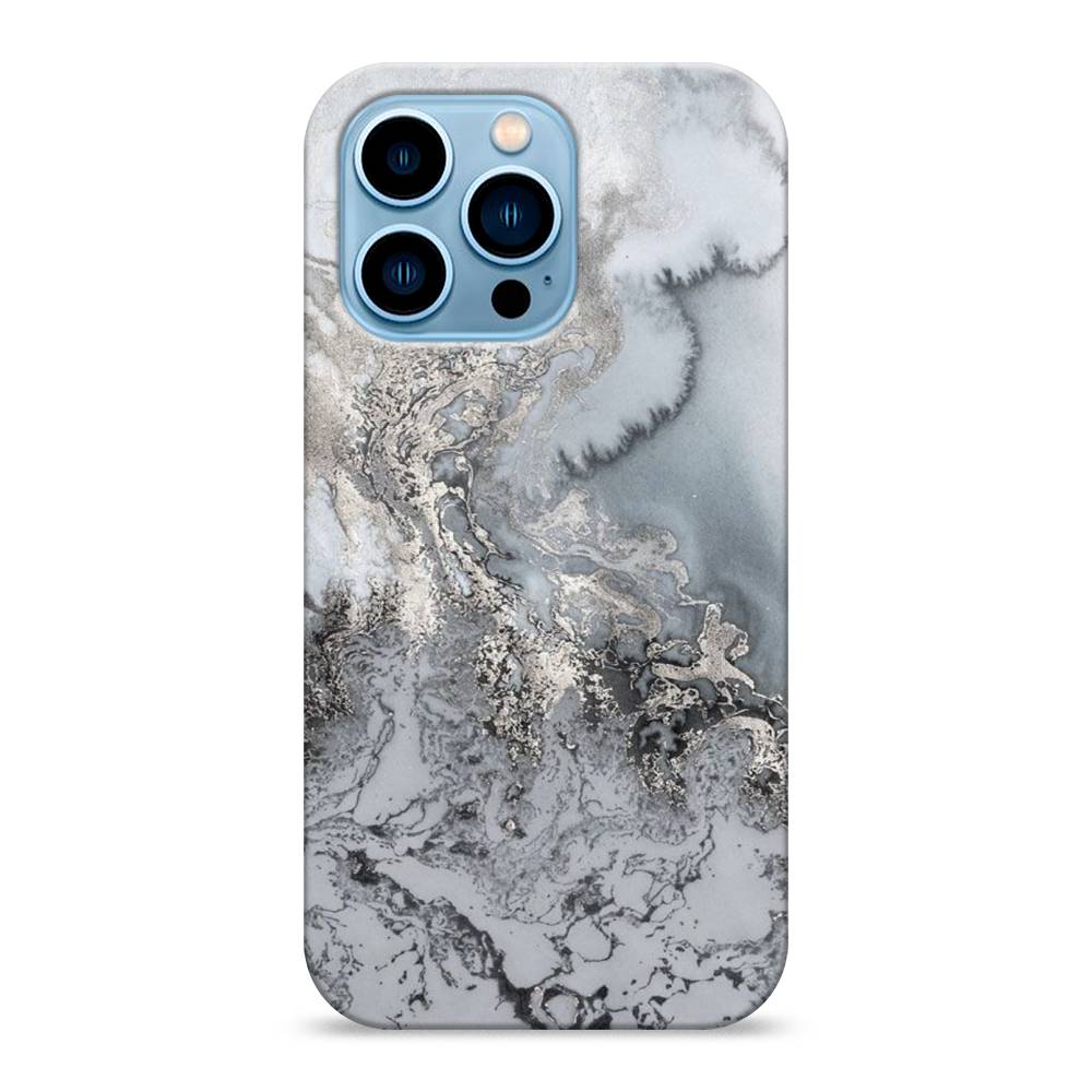 

Пластиковый чехол "Морозная лавина серая" на Apple iPhone 13 Pro, 14320-2