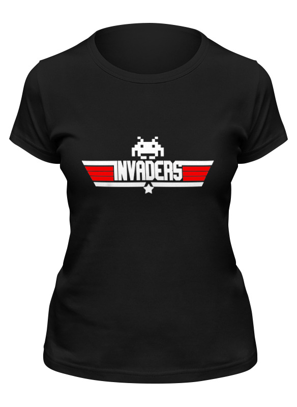 

Футболка женская Printio Invaders x top gun черная 2XL, Черный, Invaders x top gun