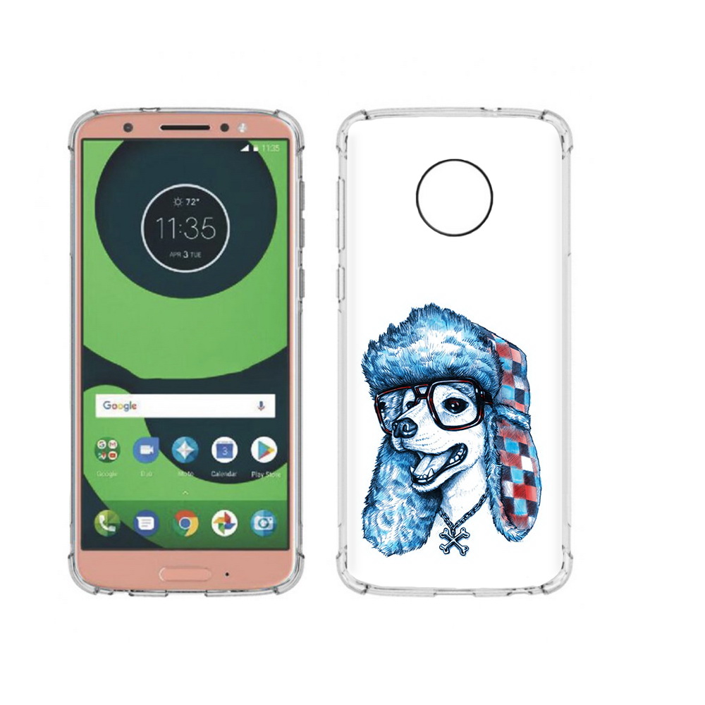 

Чехол MyPads Tocco для Motorola Moto G6 зимний пес (PT99805.376.362), Прозрачный, Tocco