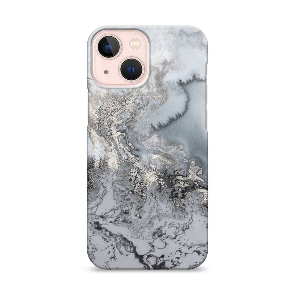 

Пластиковый чехол "Морозная лавина серая" на Apple iPhone 13 mini, 14120-2