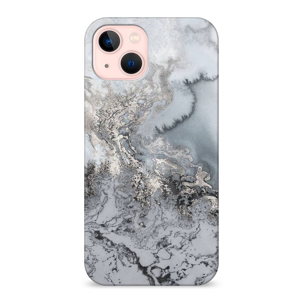 

Пластиковый чехол "Морозная лавина серая" на Apple iPhone 13, 14220-2