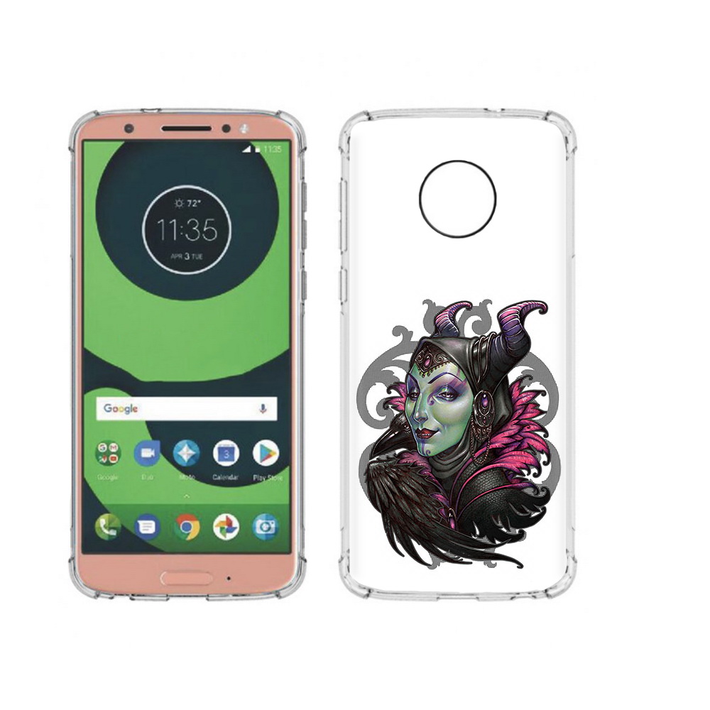 

Чехол MyPads Tocco для Motorola Moto G6 зеленая девушка с вороном (PT99805.376.357), Прозрачный, Tocco