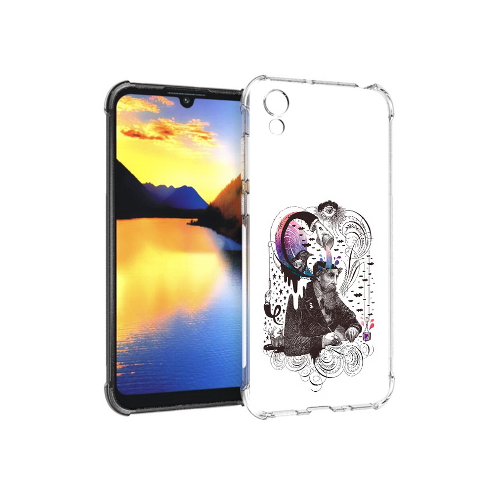 

Чехол MyPads Tocco для Huawei Y5 абстракция думающий мужчина, Прозрачный, Tocco