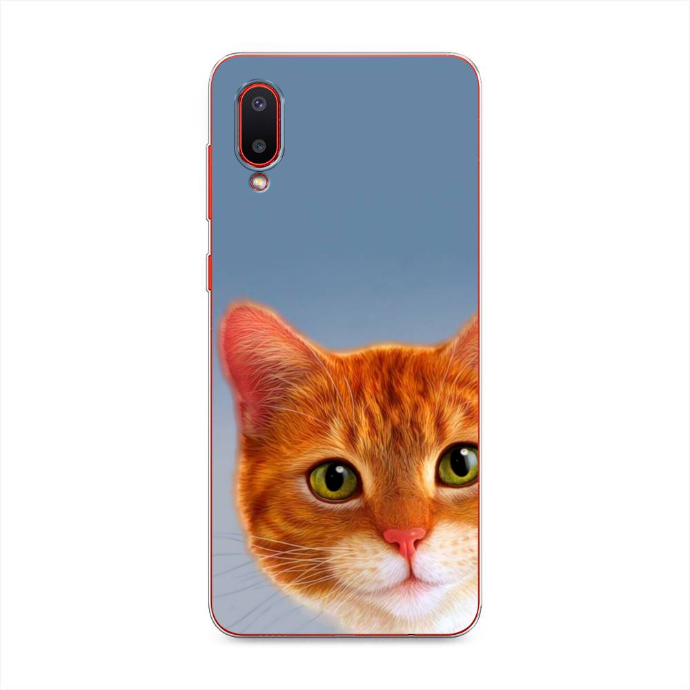 

Чехол на Samsung Galaxy A02 "Любопытный котик", Коричневый, 2102550-1