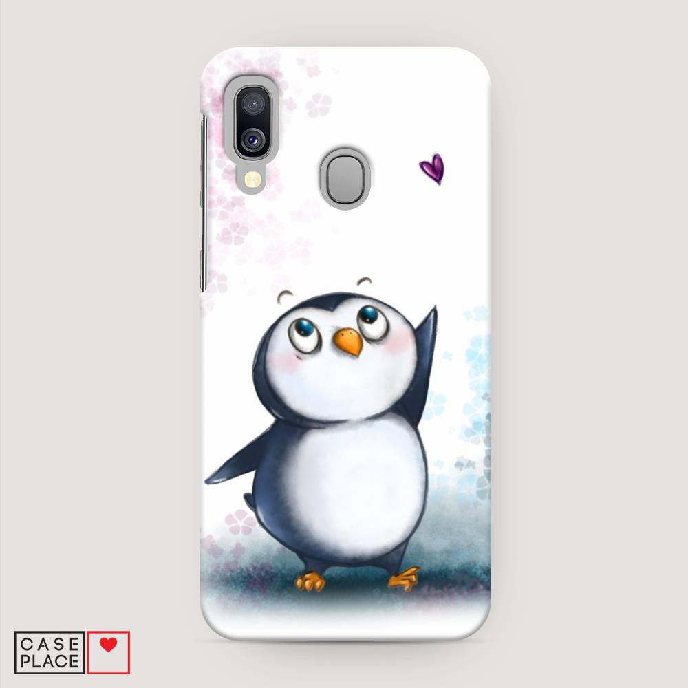 

Пластиковый чехол "Пингвин и сердечко" на Samsung Galaxy A40