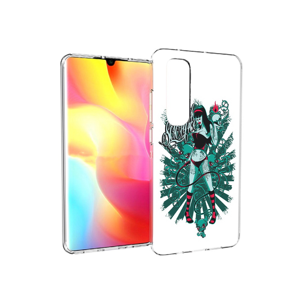 

Чехол MyPads Tocco для Xiaomi Mi Note 10 Lite нарисованная девушка в татуировках, Прозрачный, Tocco