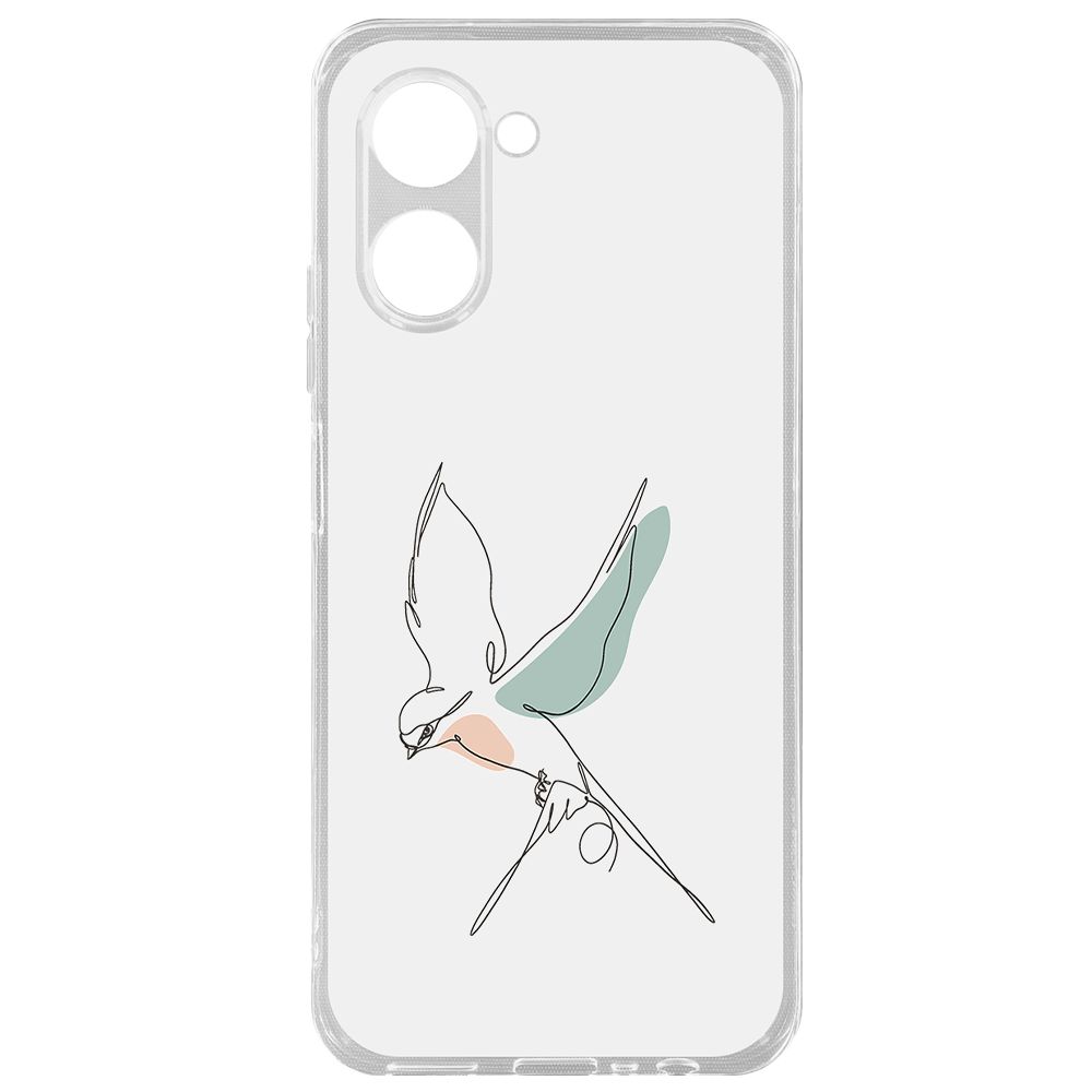 

Чехол-накладка Krutoff Clear Case Полет для Realme C33 2023, Прозрачный