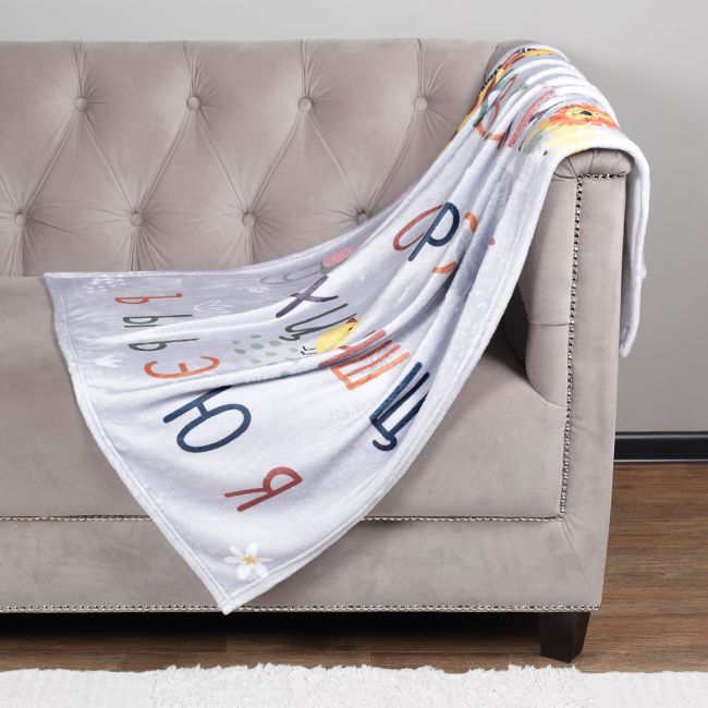 

Плед детский Kuchenland Алфавит, Jungle, флис, 90х120 см, Разноцветный