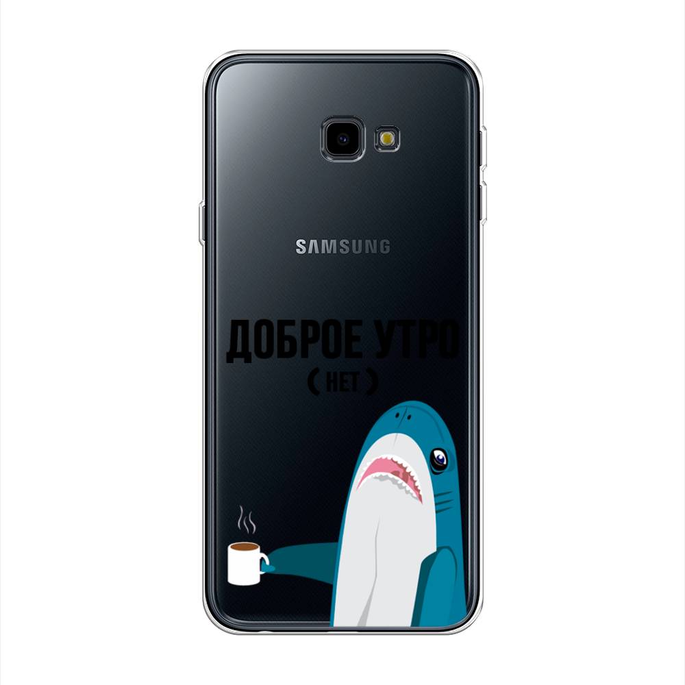

Чехол Awog на Samsung Galaxy J4 + "Доброе утро", Синий;белый;черный, 26850-2