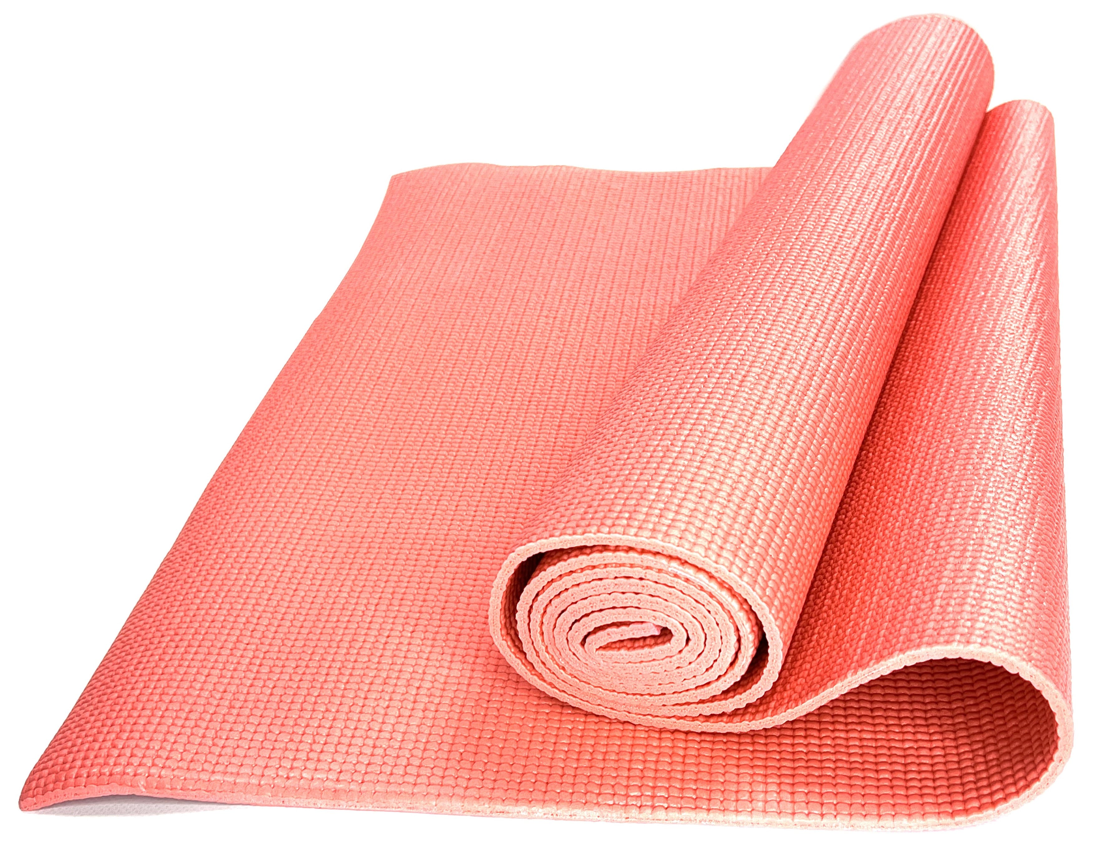 фото Коврик для йоги и фитнеса ztoa ym-01 pvc 0,5 см, 173х61 см, розовый