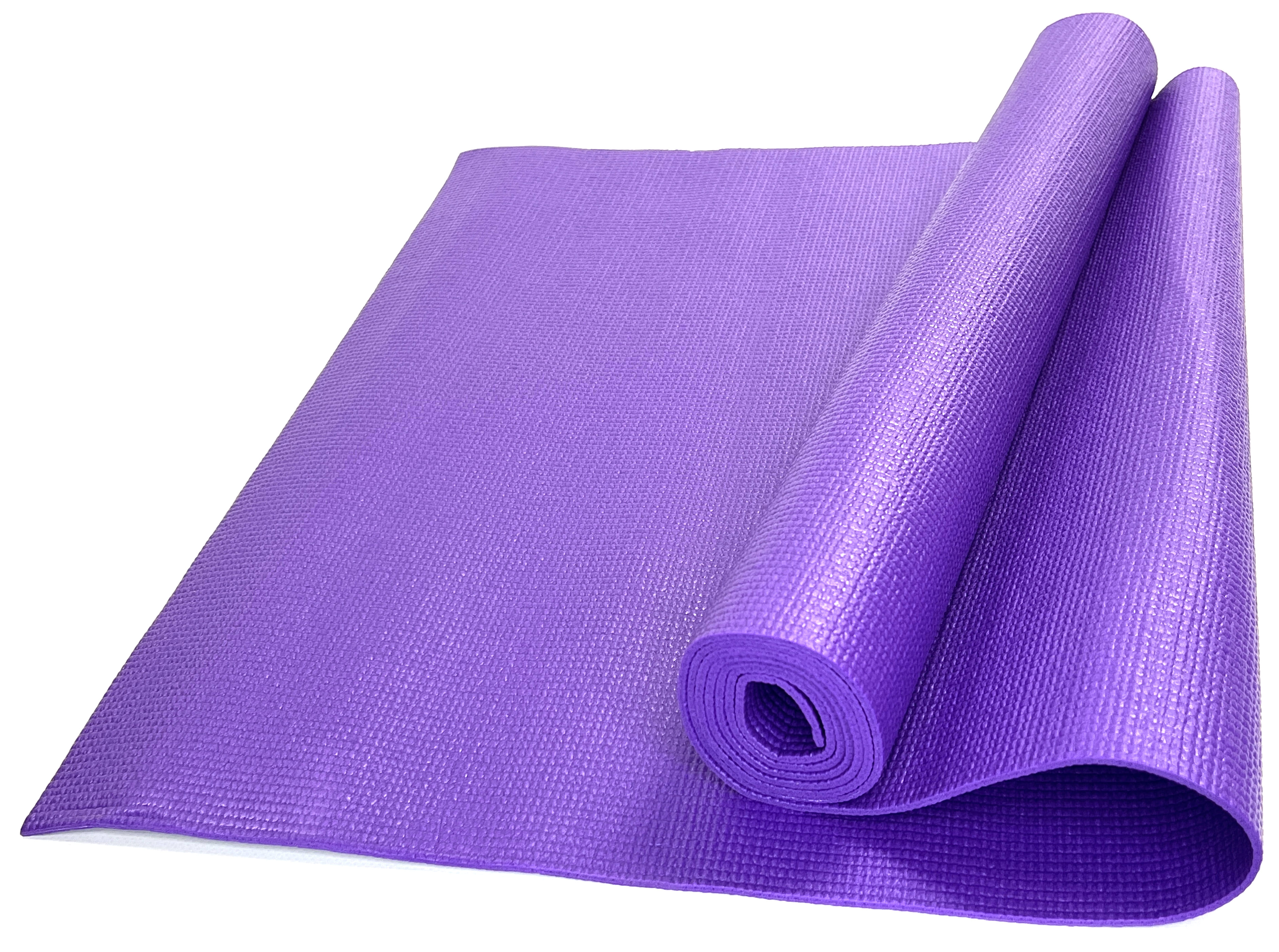 фото Коврик для йоги и фитнеса ztoa ym-01 pvc 0,3 см, 173х61 см, фиолетовый
