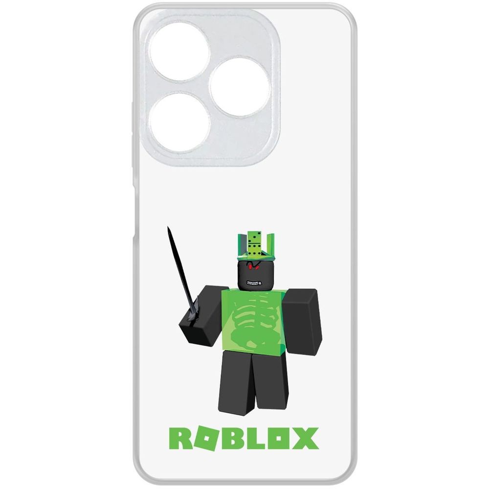 

Чехол-накладка Krutoff Clear Case Roblox-1x1x1x1x1 для TECNO Spark 10C, Прозрачный