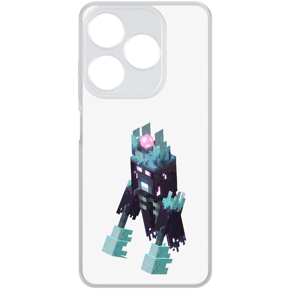 

Чехол-накладка Krutoff Clear Case Minecraft-Несчастный Призрак для TECNO Spark 10C, Прозрачный