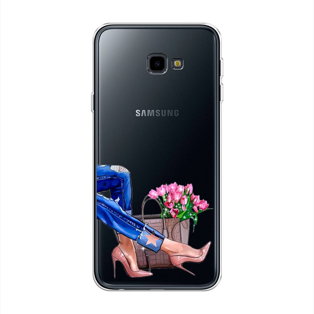 

Чехол Awog на Samsung Galaxy J4 + "Каблучки", Голубой;коричневый;розовый, 26850-7