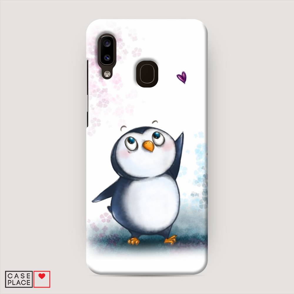 фото Пластиковый чехол "пингвин и сердечко" на samsung galaxy a30 awog