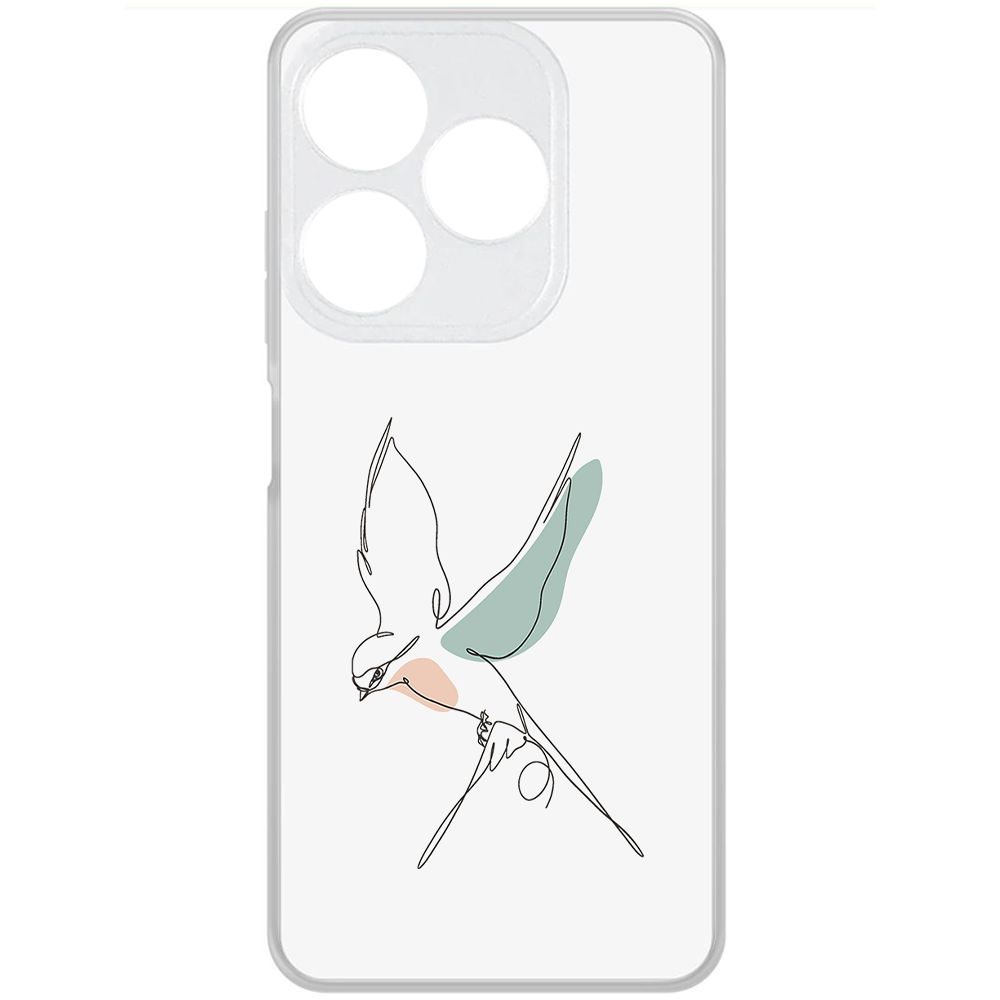 

Чехол-накладка Krutoff Clear Case Полет для TECNO Spark 10, Прозрачный