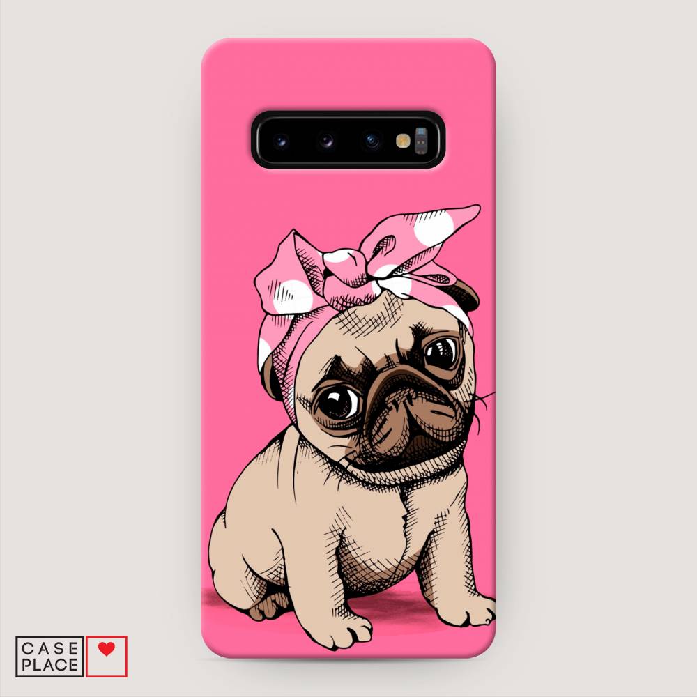 фото Пластиковый чехол "dog pin-up" на samsung galaxy s10 + awog