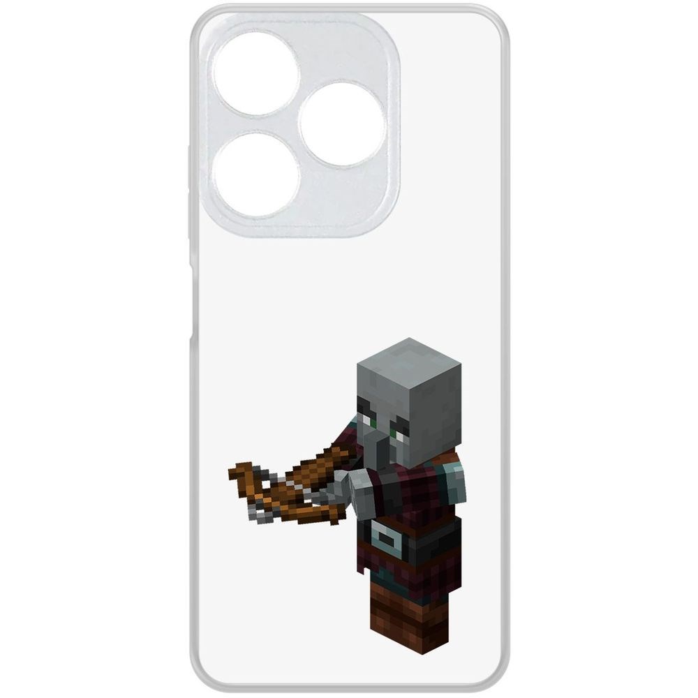 

Чехол-накладка Krutoff Clear Case Minecraft-Разбойник для TECNO Spark 10, Прозрачный