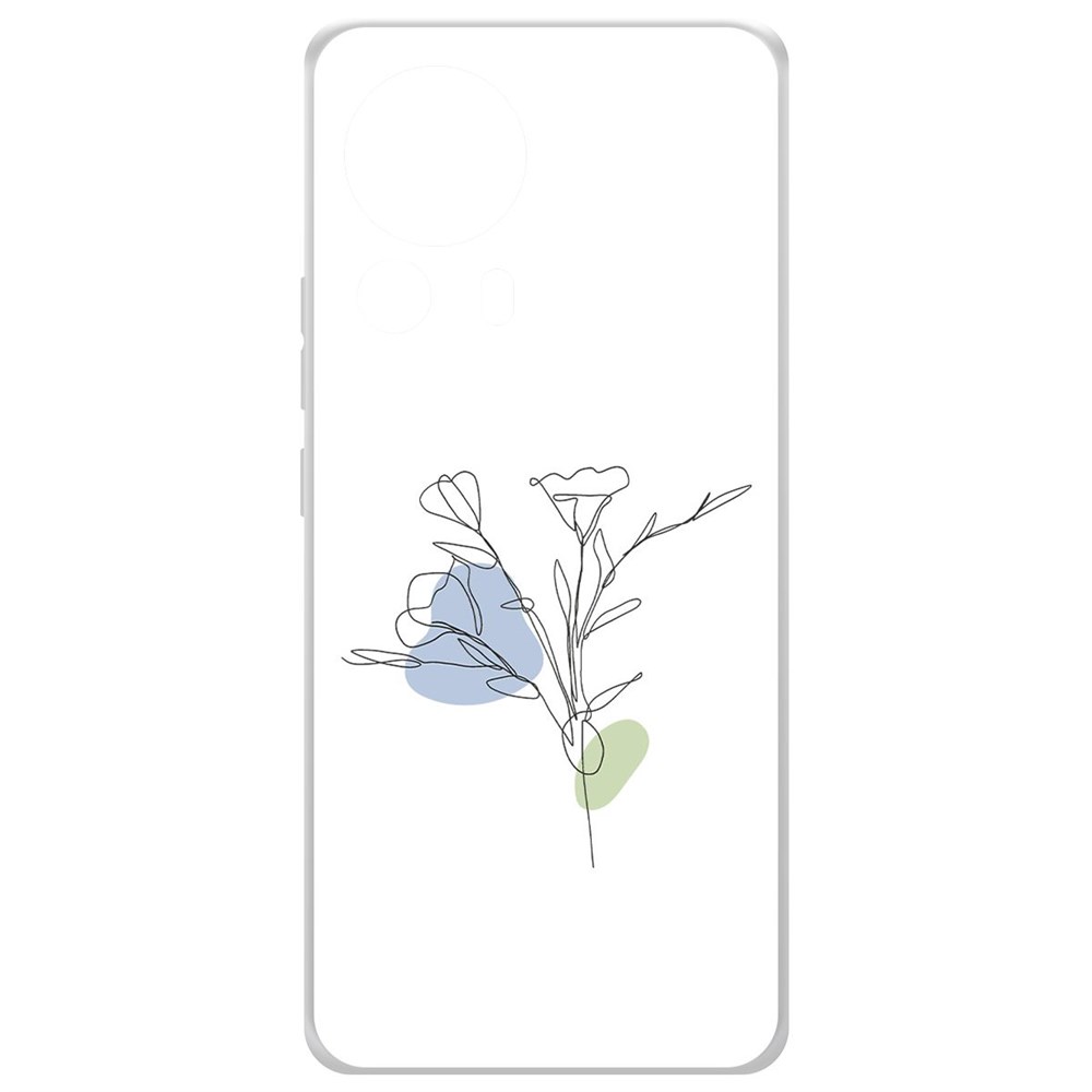 

Чехол-накладка Krutoff Clear Case Эустома для Xiaomi 13 Lite, Прозрачный