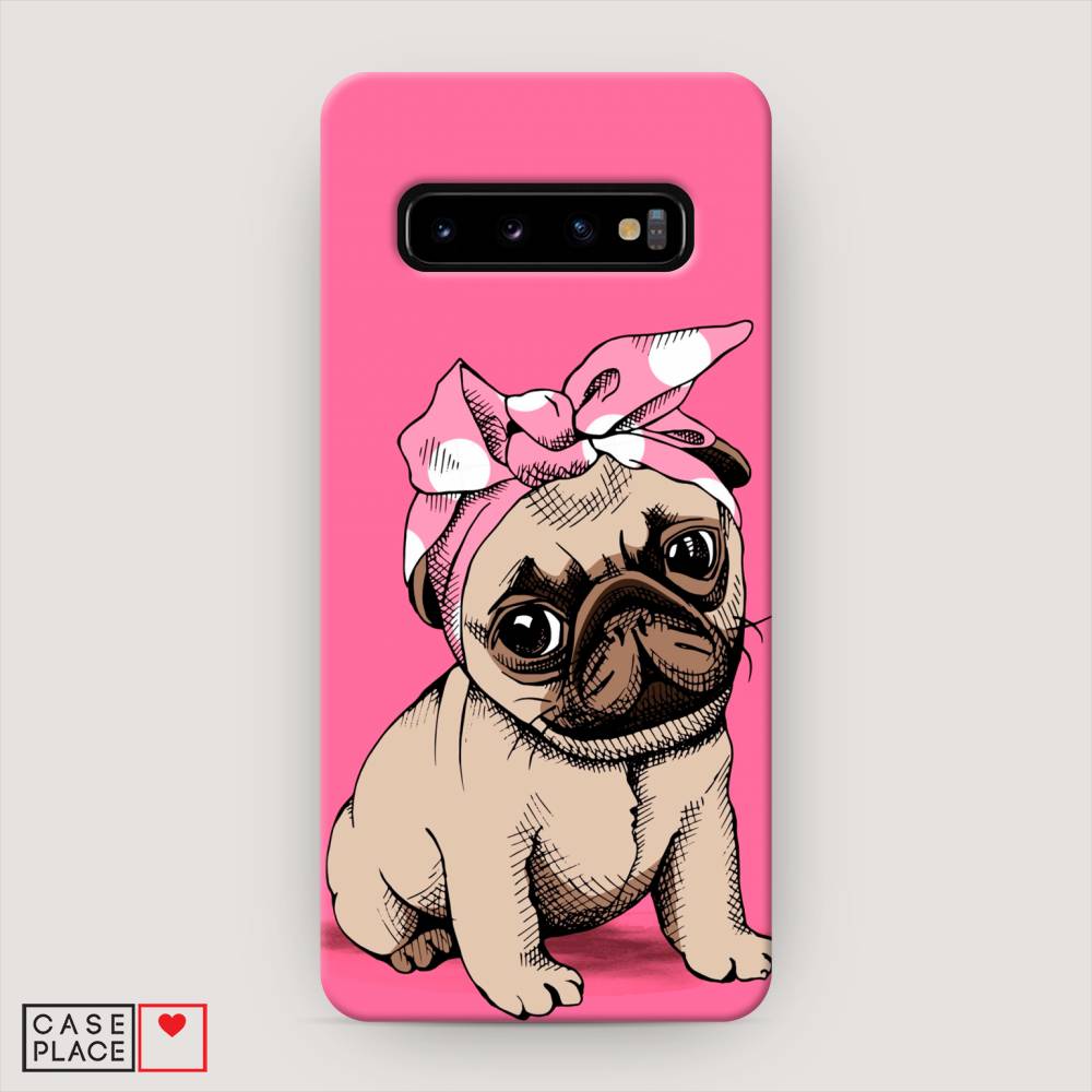 фото Пластиковый чехол "dog pin-up" на samsung galaxy s10 awog