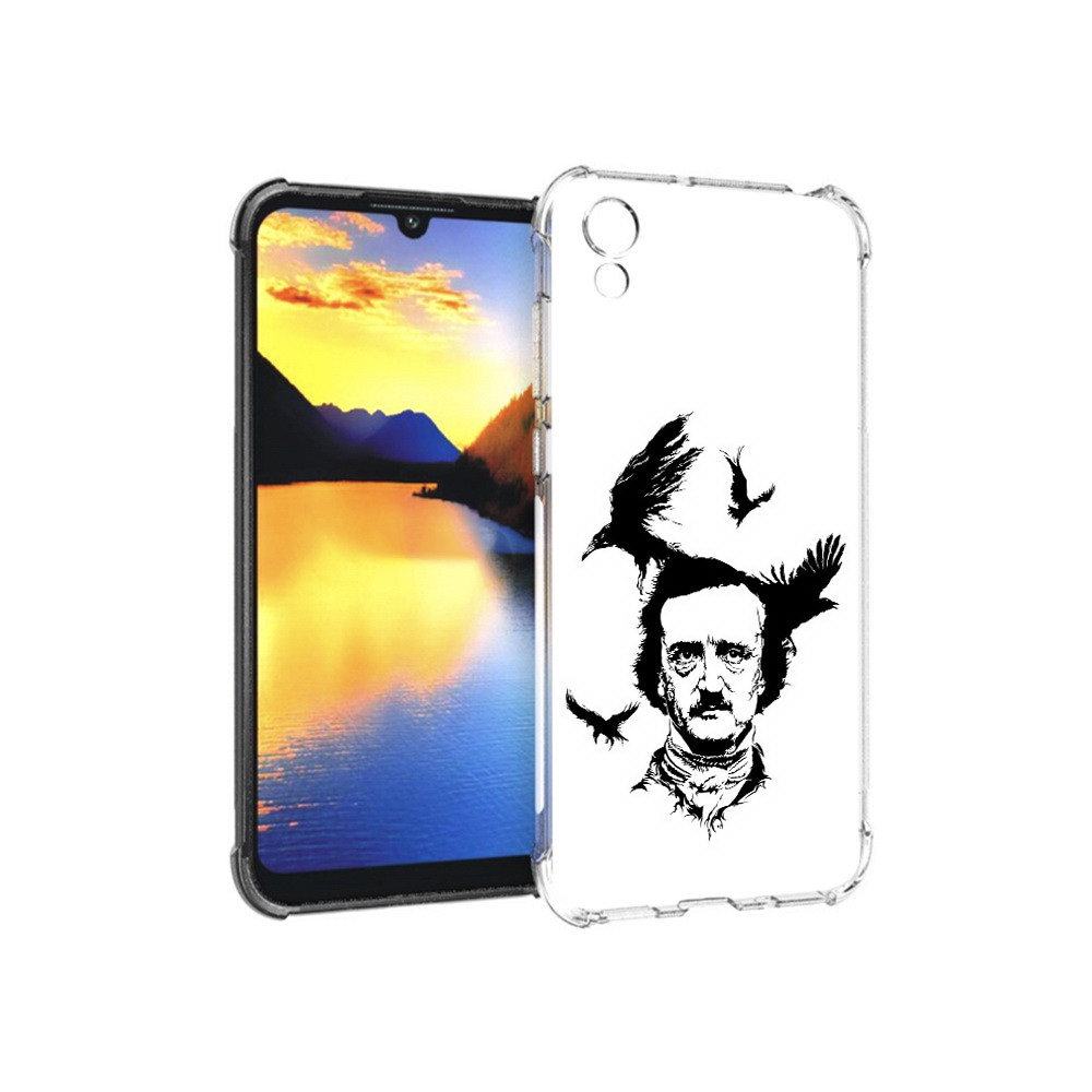 

Чехол MyPads Tocco для Huawei Y5 Эдгар Аллан черно белый, Прозрачный, Tocco