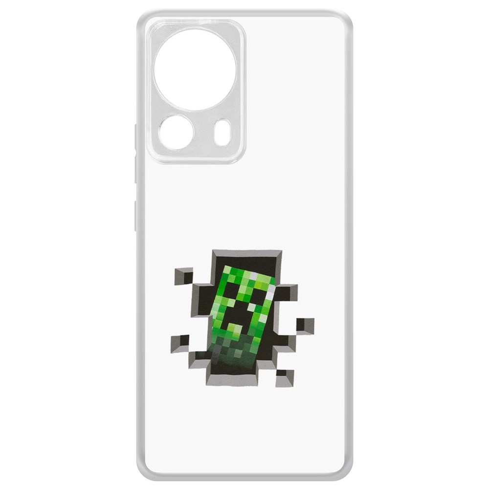 

Чехол-накладка Krutoff Clear Case Minecraft-Крипер для Xiaomi 13 Lite, Прозрачный