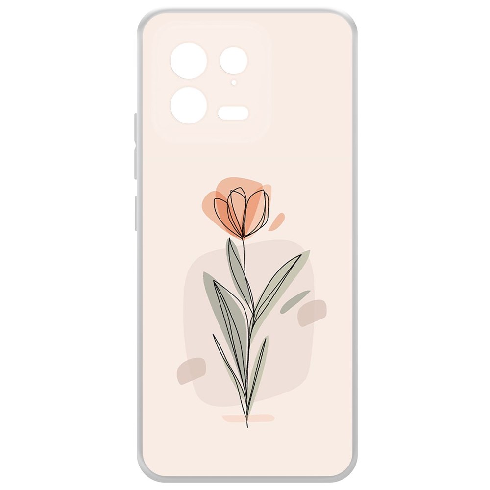 

Чехол-накладка Krutoff Clear Case Тюльпан для Xiaomi 13, Прозрачный