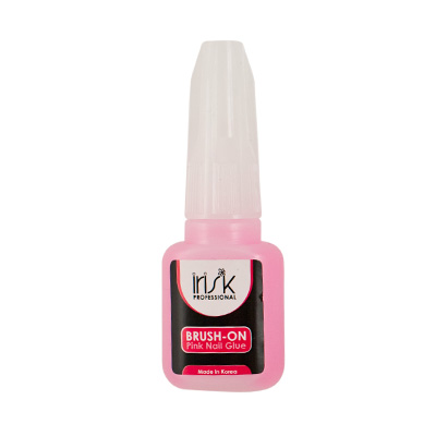 фото Клей с кисточкой "brush-on pink nail glue" м801-03 irisk 10 гр. розовый