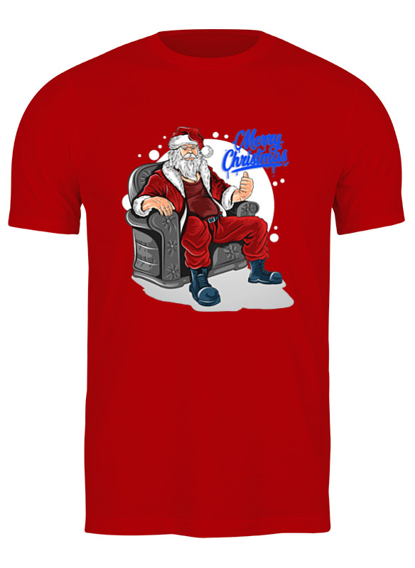 

Футболка мужская Printio Merry christmas красная M, Красный, Merry christmas