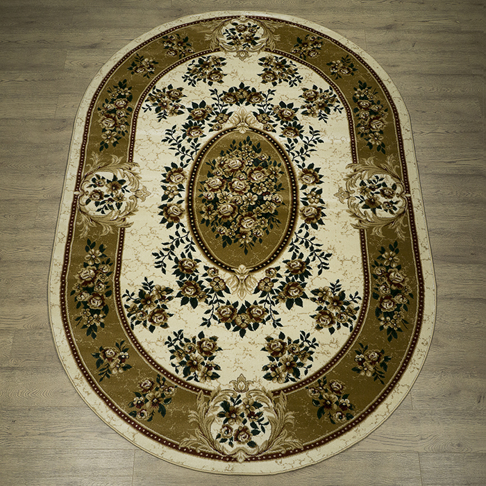 

Ковёр Kitroom Акварель 250x400 овальный бежевый 20611