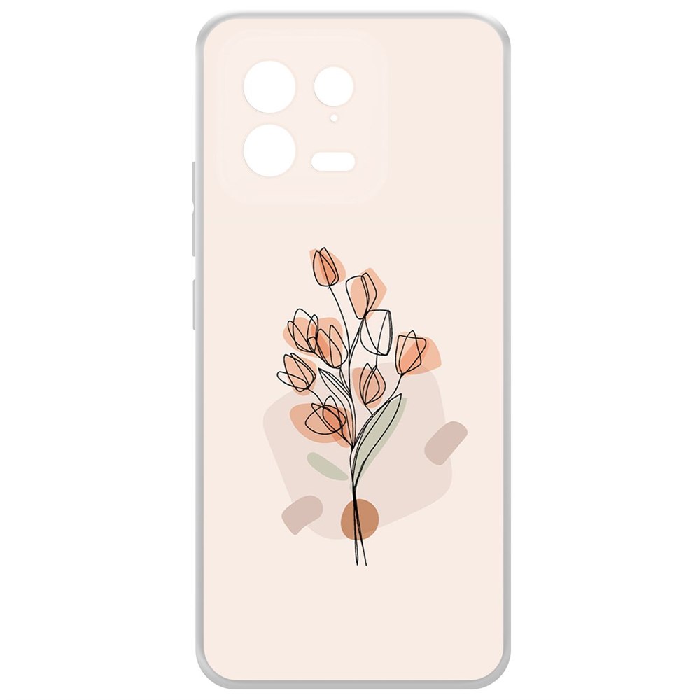 

Чехол-накладка Krutoff Clear Case Букет тюльпанов для Xiaomi 13, Прозрачный