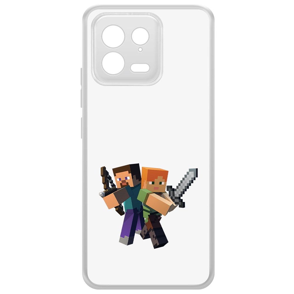 

Чехол-накладка Krutoff Clear Case Minecraft-Стив и Алекс для Xiaomi 13, Прозрачный