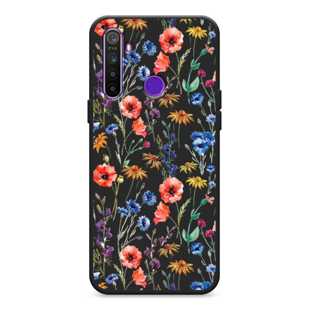 

Чехол Awog на Realme 5 "Маки и васильки фон", 251552-1