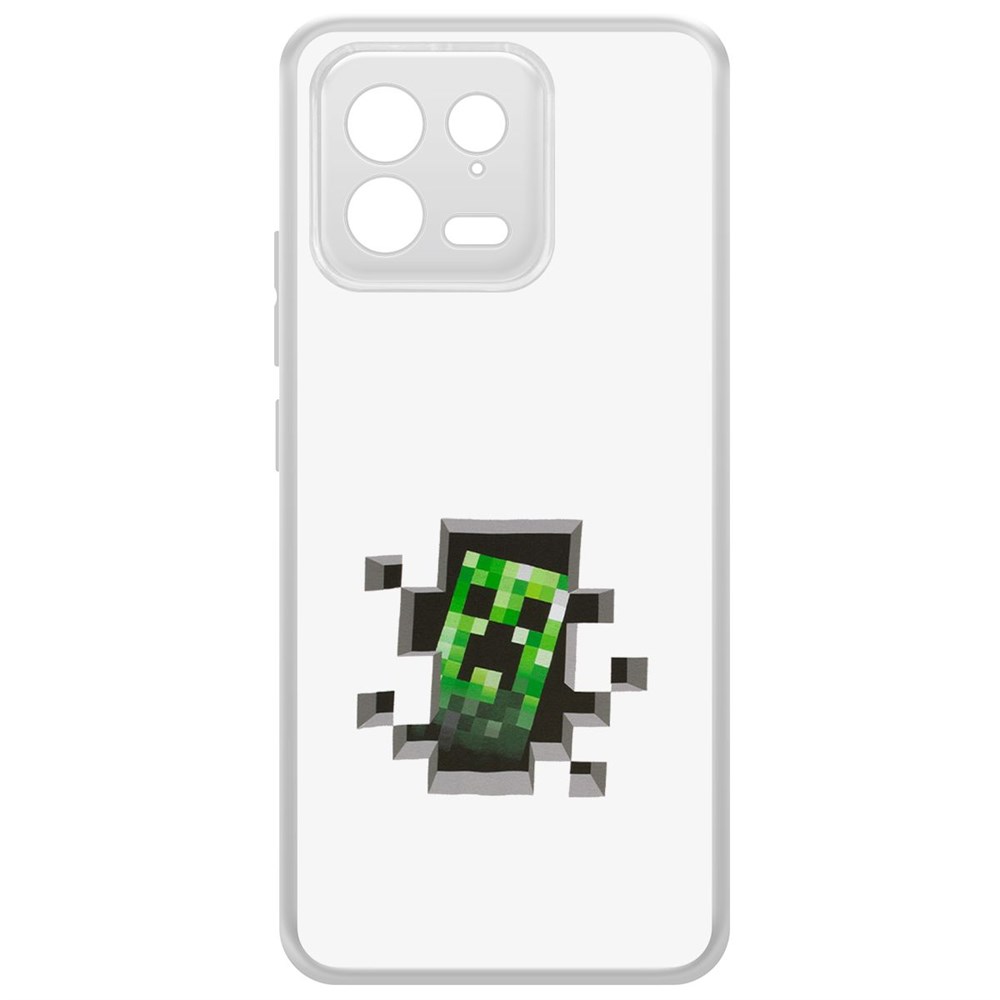 

Чехол-накладка Krutoff Clear Case Minecraft-Крипер для Xiaomi 13, Прозрачный