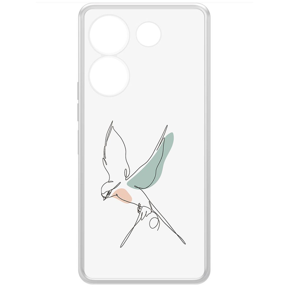 

Чехол-накладка Krutoff Clear Case Полет для TECNO Camon 20 Pro, Прозрачный