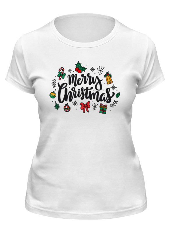 

Футболка женская Printio Merry christmas белая M, Белый, Merry christmas