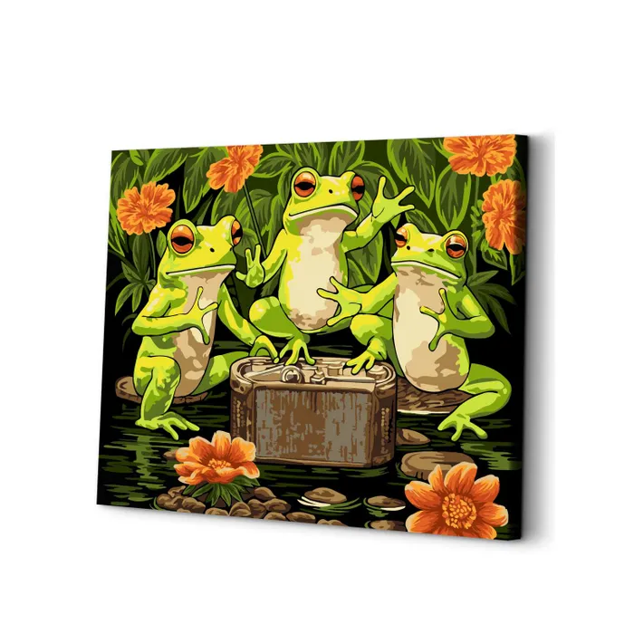 

Картина по номерам на холсте ART and Relax Танцы лягушат 40x50, Танцы лягушат