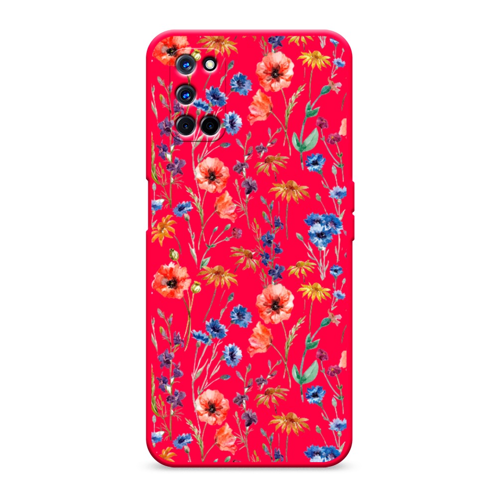 

Чехол Awog на Oppo A52/A72 "Маки и васильки фон", 253253-1