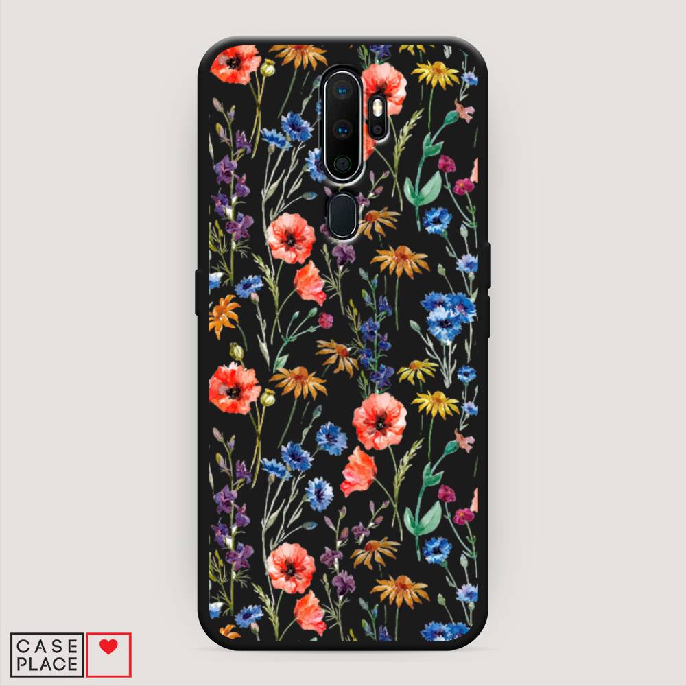 

Чехол Awog на Oppo A5/A9 2020 "Маки и васильки фон", 251352-1
