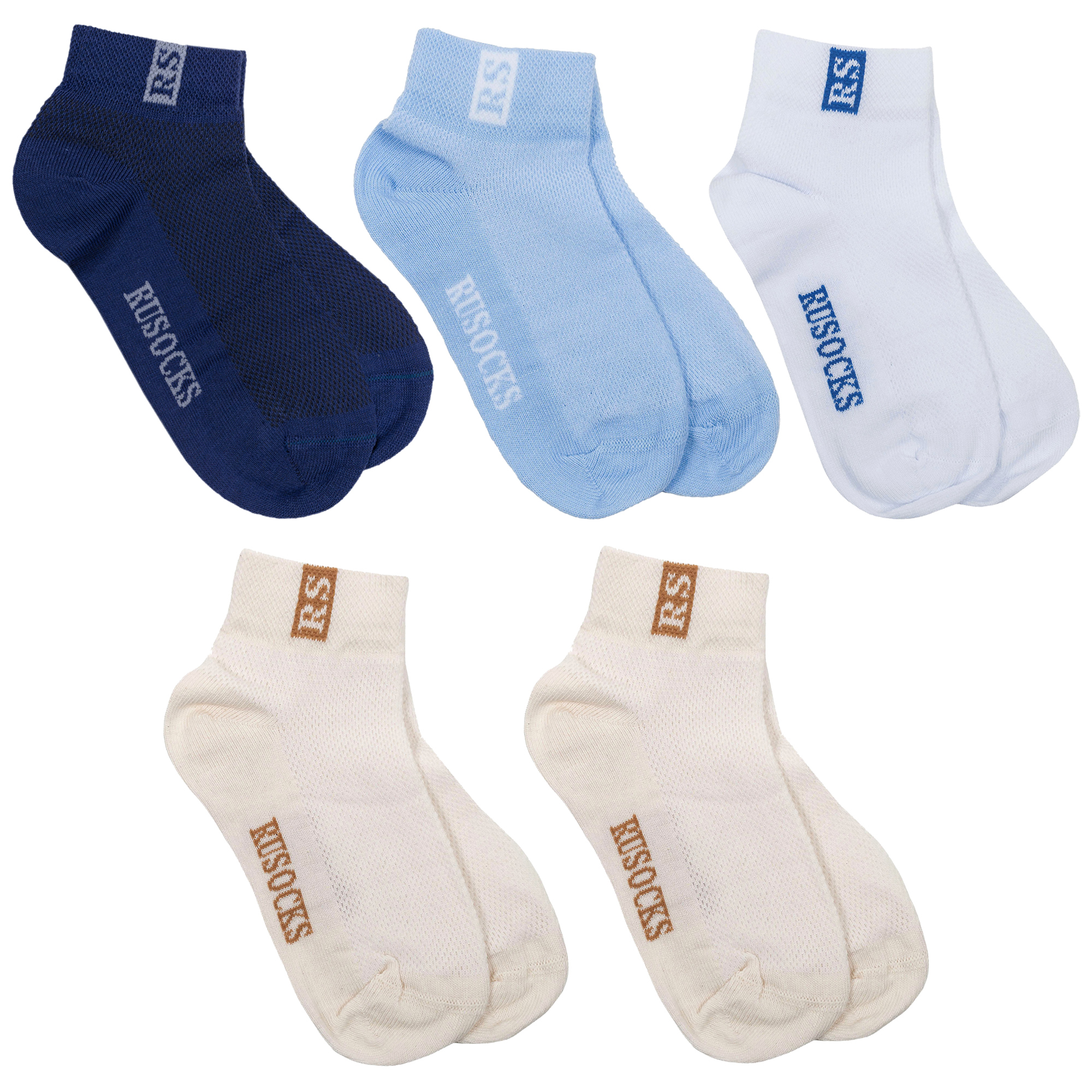

Носки детские Rusocks 5-Д-36, синий; голубой; белый; бежевый, 14-16, 5-Д-36