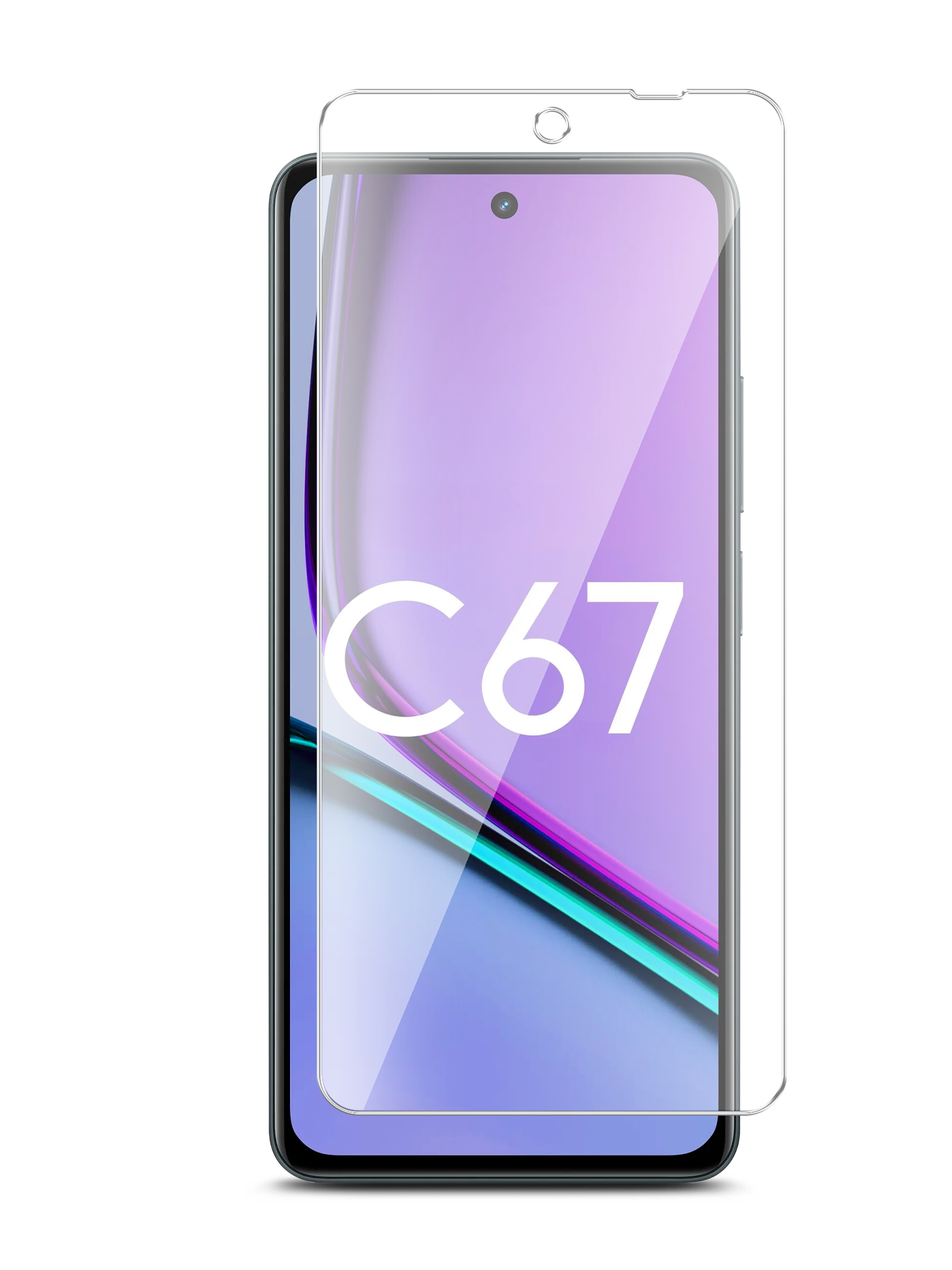 

Защитное стекло для Realme C67 4G гибридное прозрачное, Realme C67 4G