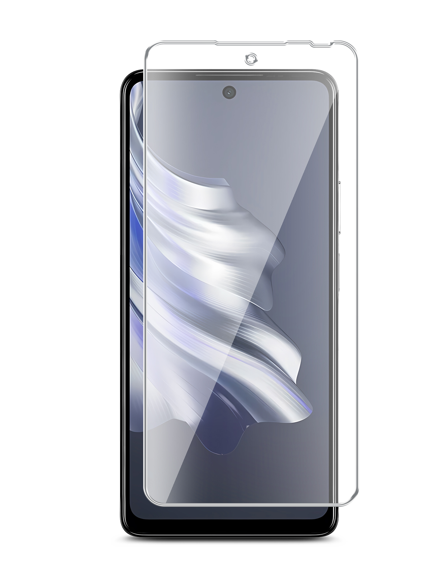 

Защитное стекло для Tecno Spark 20 Pro гибридное прозрачное, Tecno Spark 20 Pro