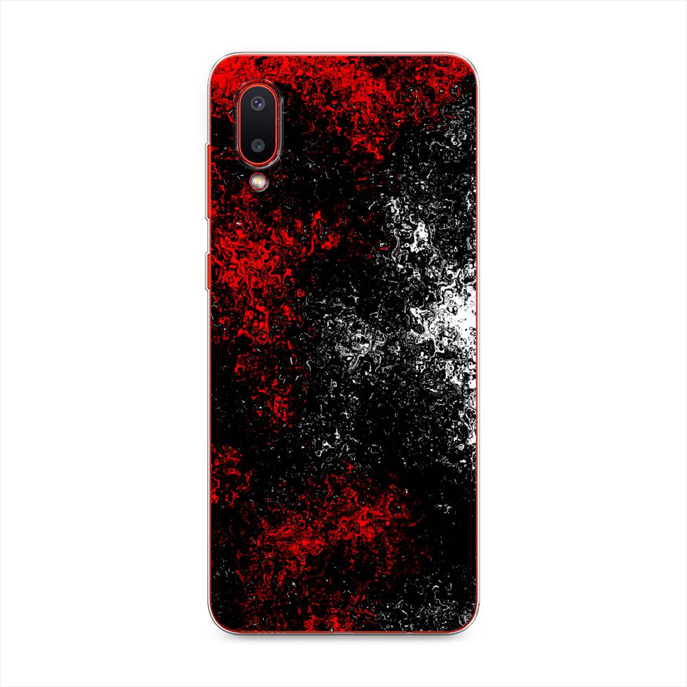 

Чехол на Samsung Galaxy A02 "Монотипия", Красный;черный;белый, 2102550-3