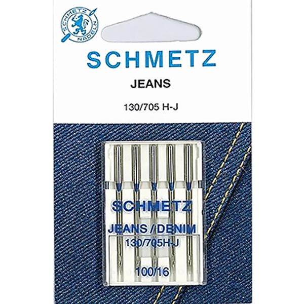 Набор игл для джинсы Schmetz №100 130/705H-J 5шт набор игл schmetz 100 130 705h 10шт