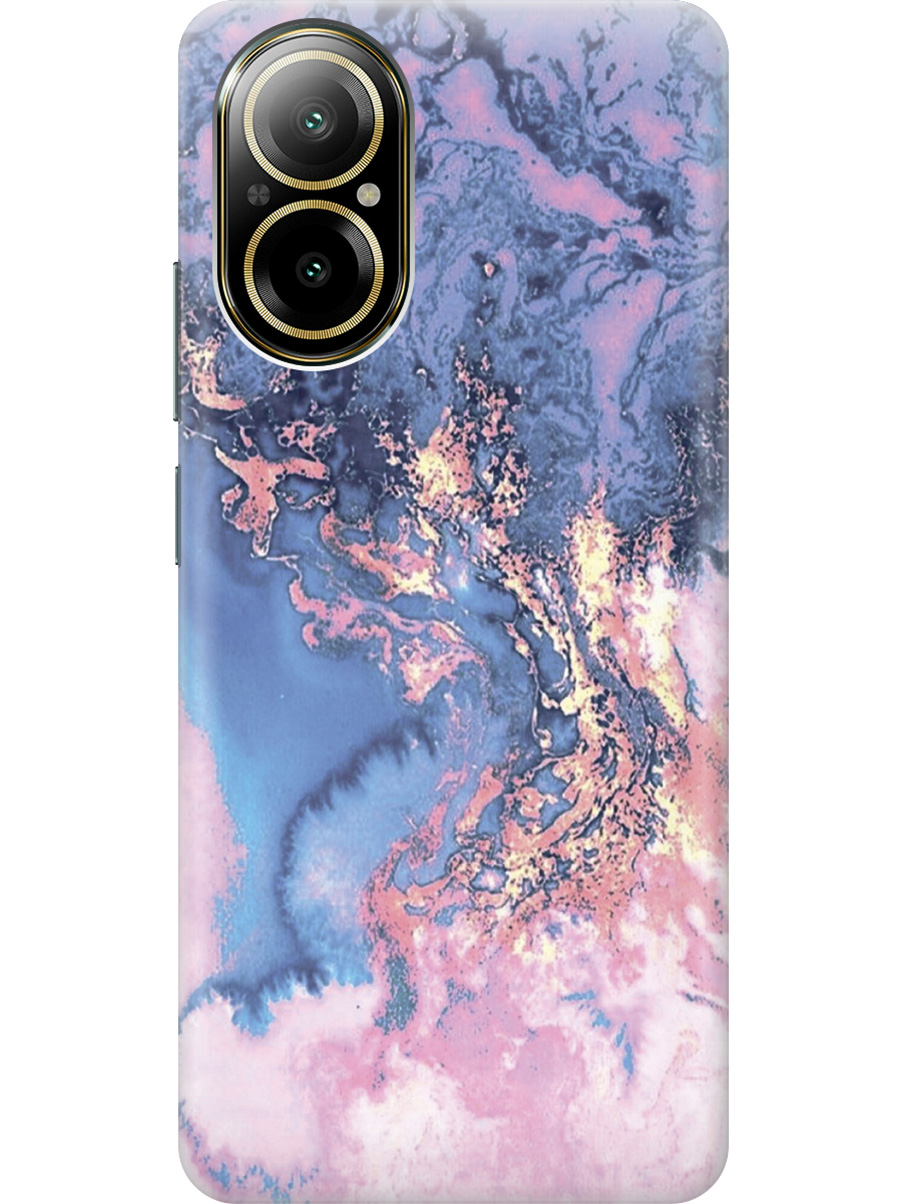 

Силиконовый чехол на Realme C67 с рисунком "Синий мрамор", Голубой, 20012142
