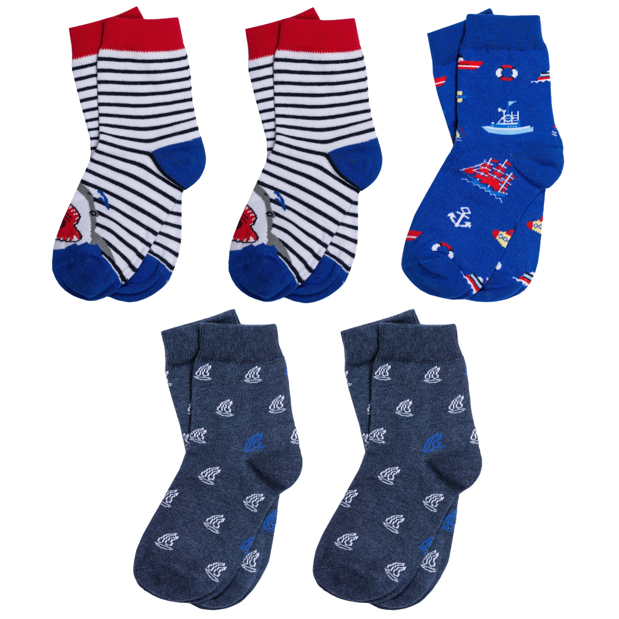 

Носки детские Rusocks 5-Д-43, белый; синий, 16-18, 5-Д-43