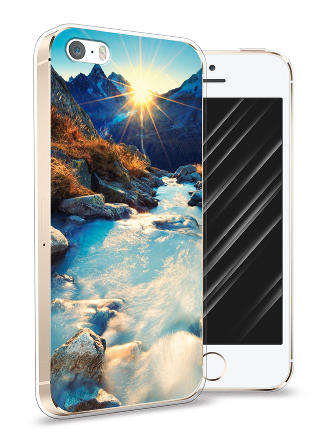 

Чехол Awog на Apple iPhone 5 / Айфон 5 "Восход 7", Разноцветный, 10350-4