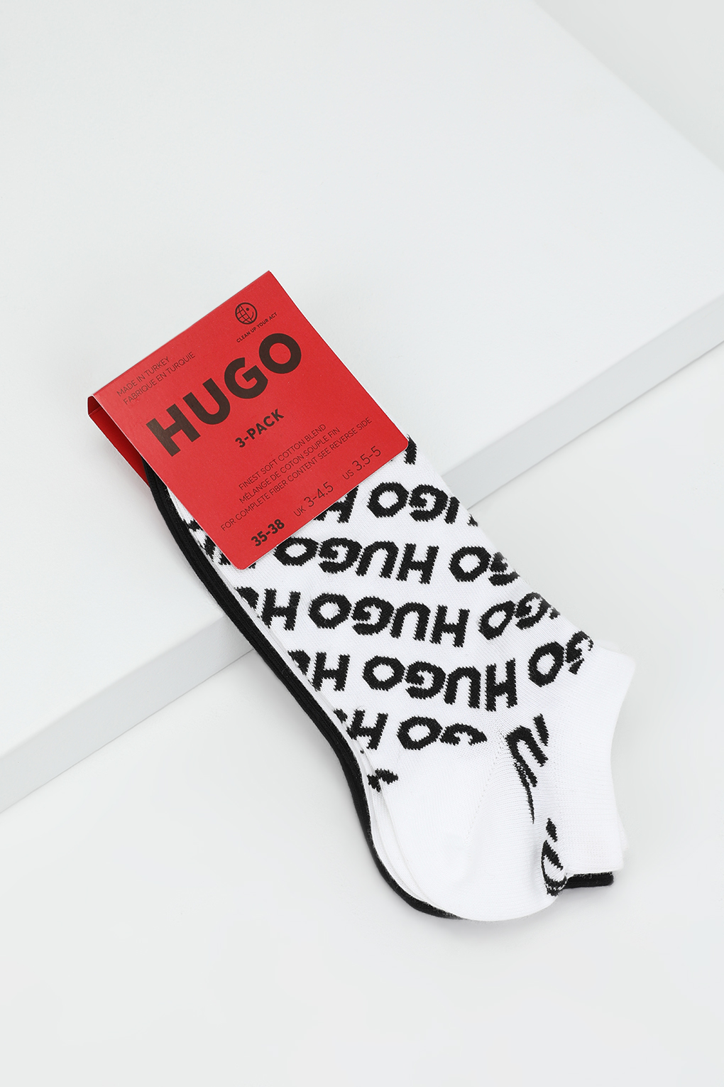 

Комплект следков женских HUGO BOSS 50520770 черных 35-38 3 пары, Черный, 50520770