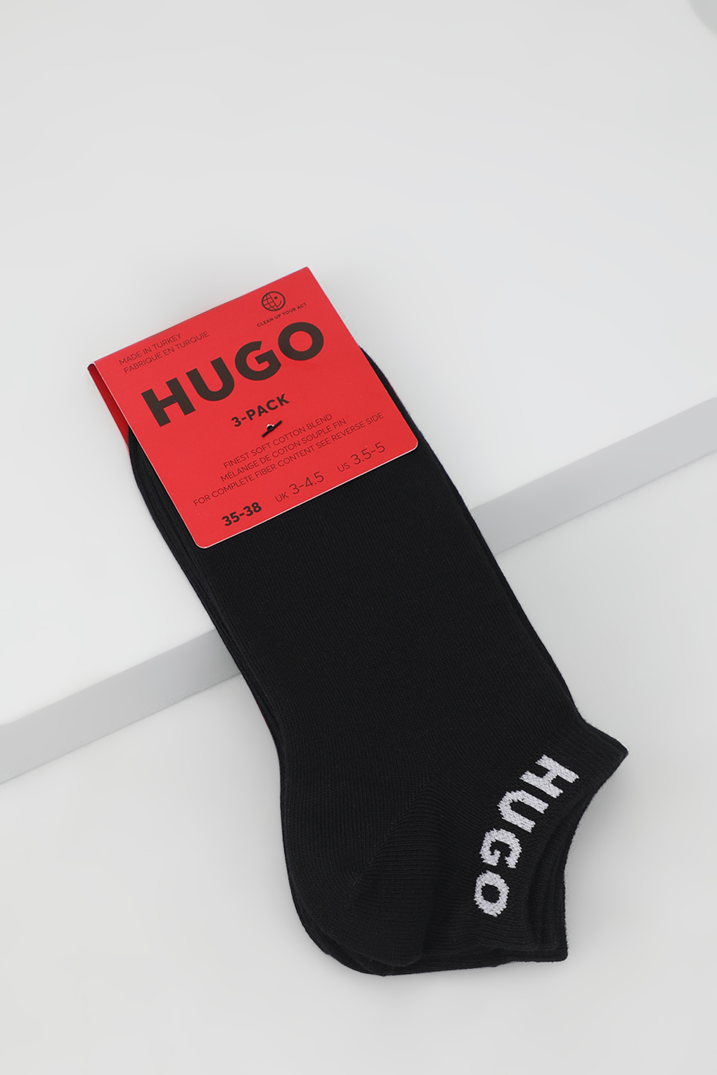 

Комплект следков женских HUGO BOSS 50516407 черных 35-38 3 пары, Черный, 50516407